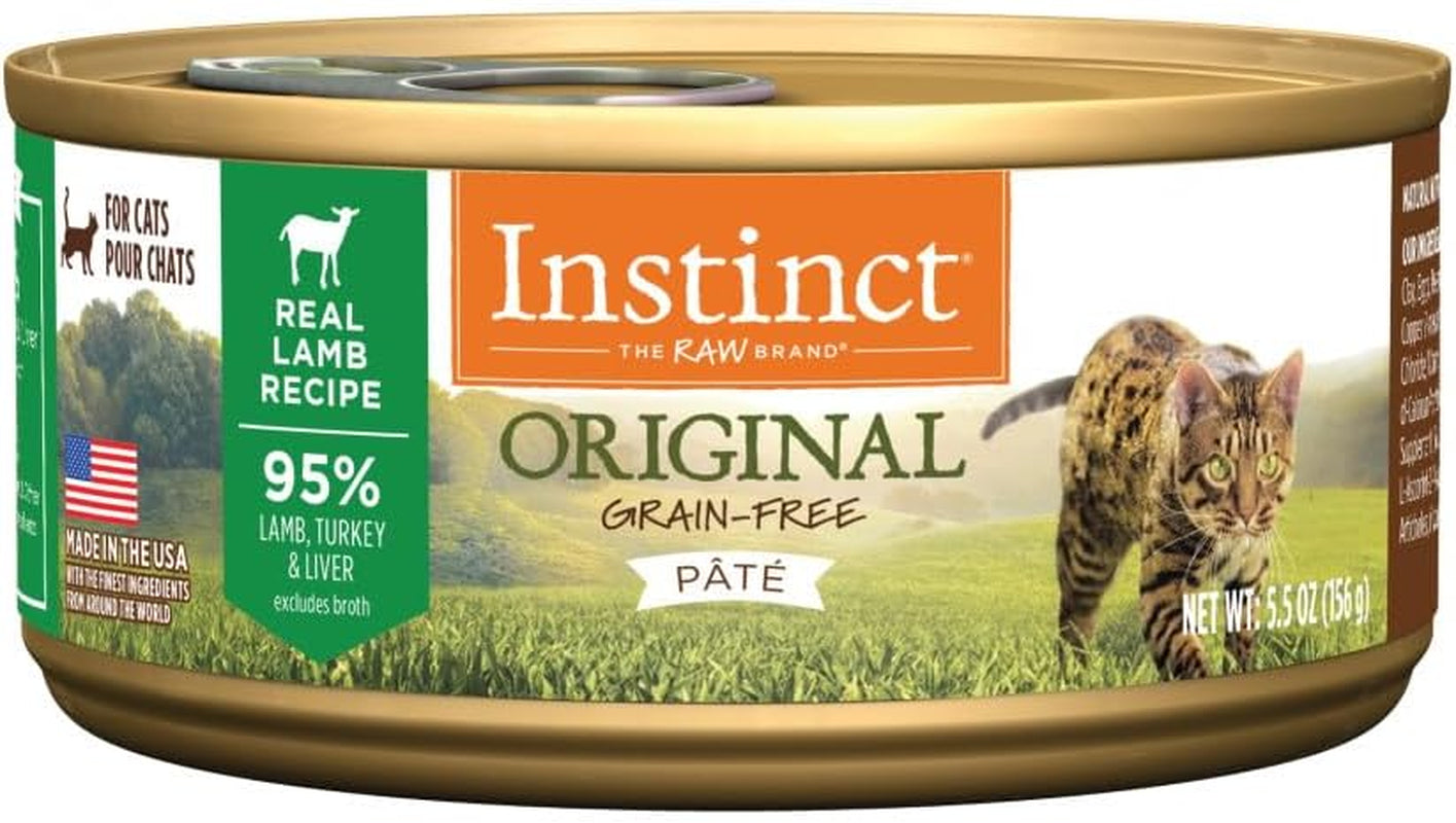 Original Grain Free Real Lamb Recipe Natural Wet Canned Cat Food by Nature'S Variety, 5.5 Ounce (Pack of 12)